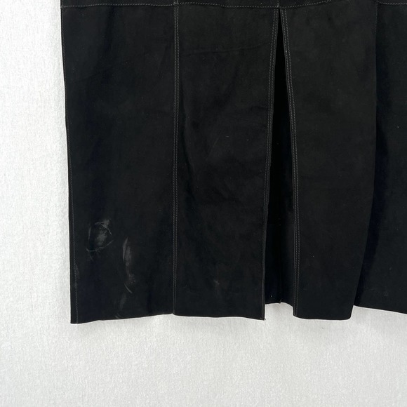 JAKETT NEW YORK Harper Dress Womens Small Black Washed Suede Sleeveless Duster - Picture 14 of 16